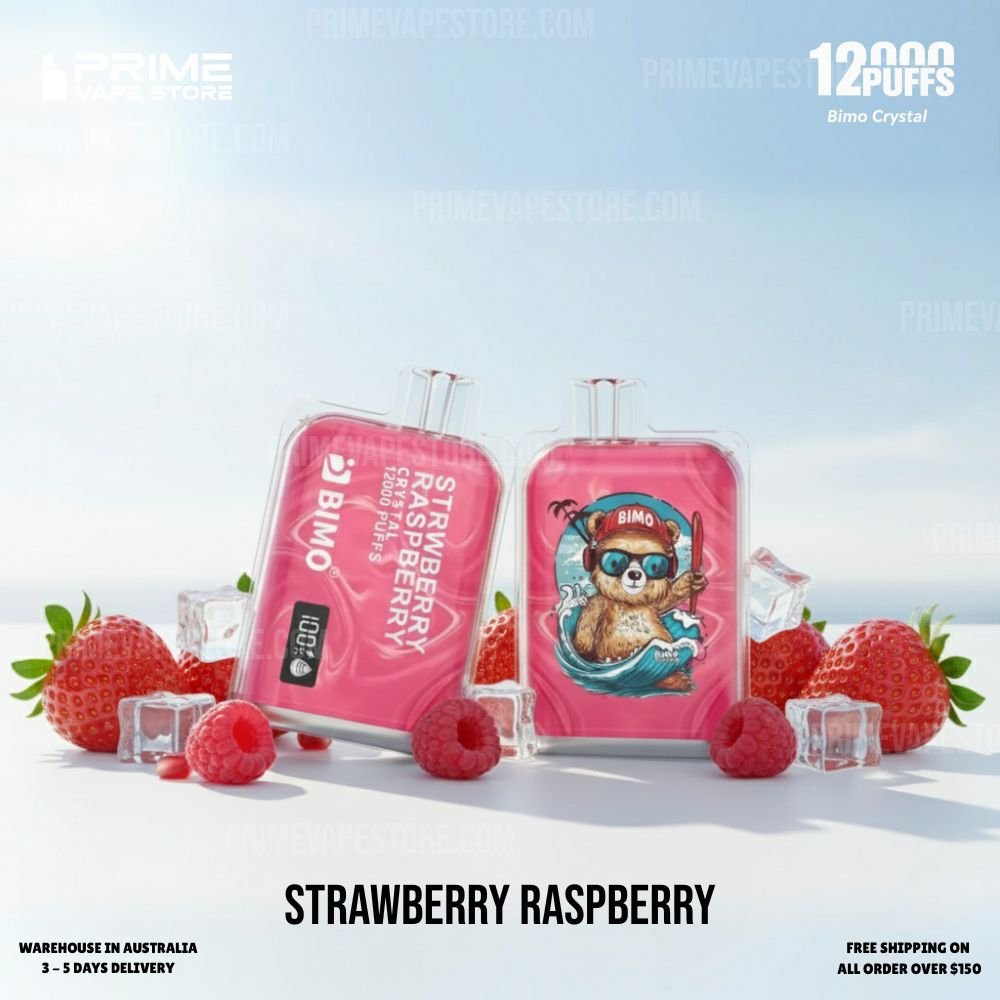 BIMO Crystal 12000 Puffs Strawberry Raspberry
