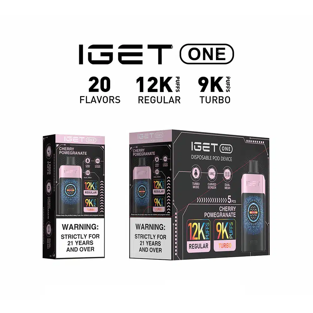 IGET One 12000 Puffs-5 Packs Mixed Flavours